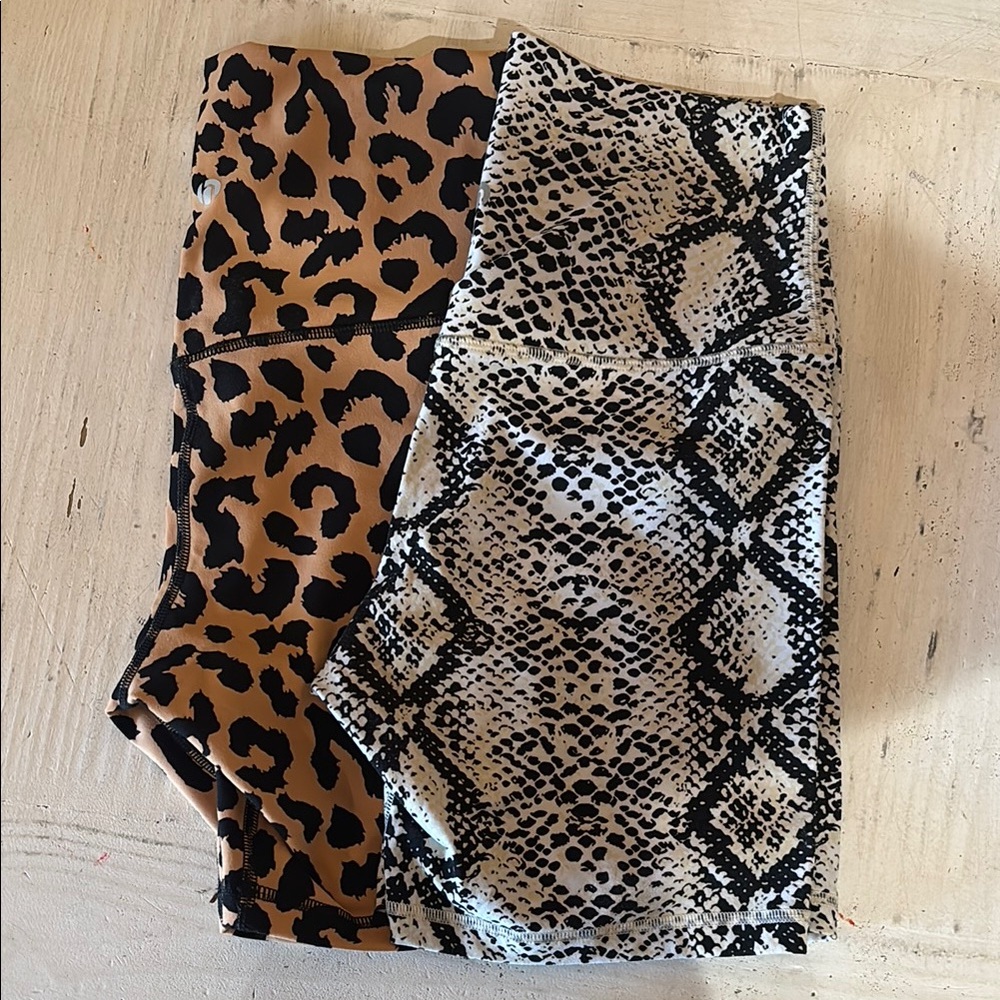 Leopard and Snake Print Bike Shorts